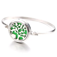 charm tree of life magnetic perfume box bracelet aroma essential oil diffuser locket stainless steel bracelet party jewelry