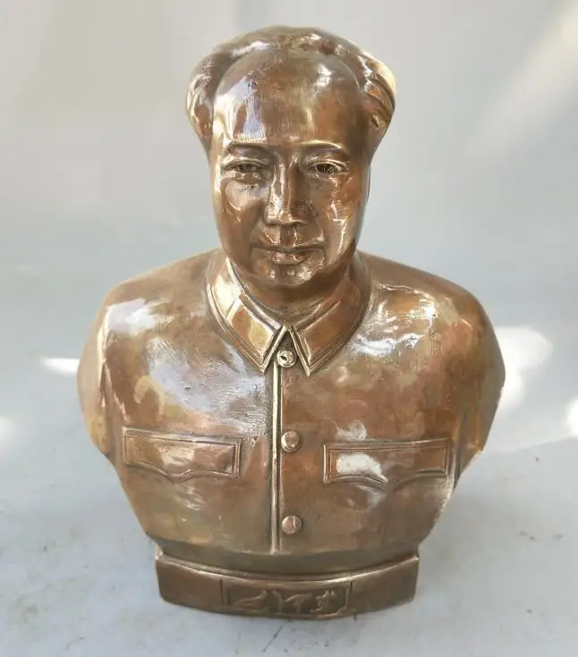 Китайский Латунь скульптурный половина длина maozedong Председатель статуя #2|Статуи