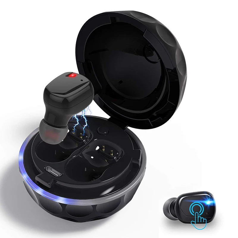 Беспроводные наушники встроенный сенсорный микрофон Bluetooth вкладыши стерео без