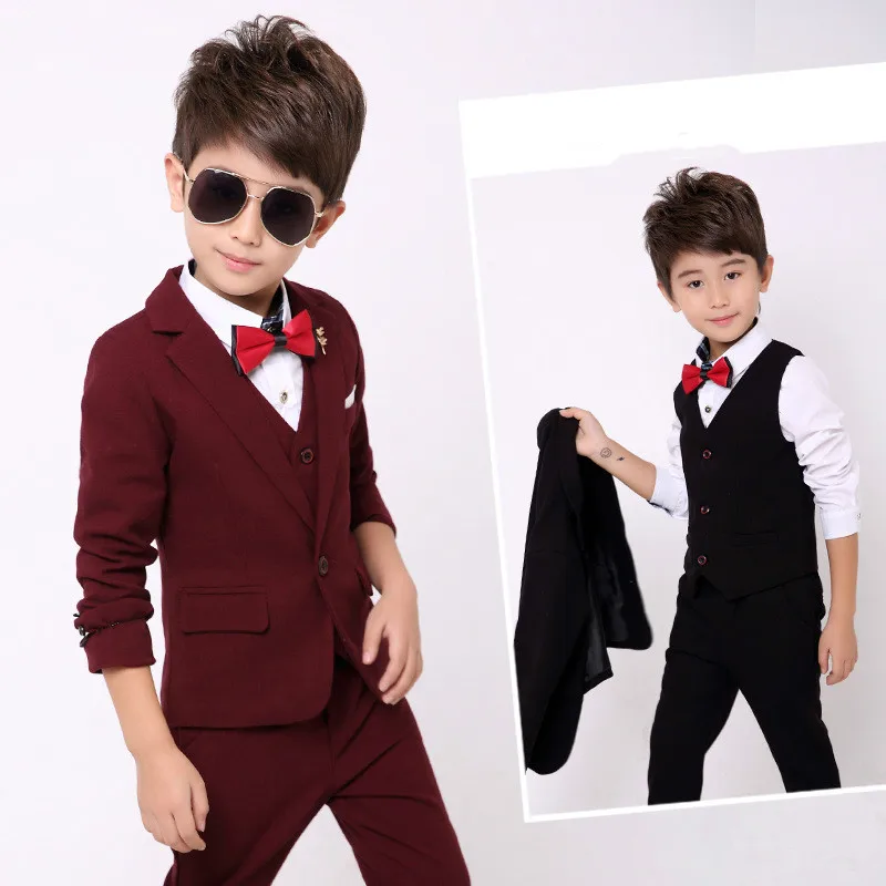 Костюм для мальчиков из 3 предметов (пиджак + жилет штаны) костюмы на свадьбу