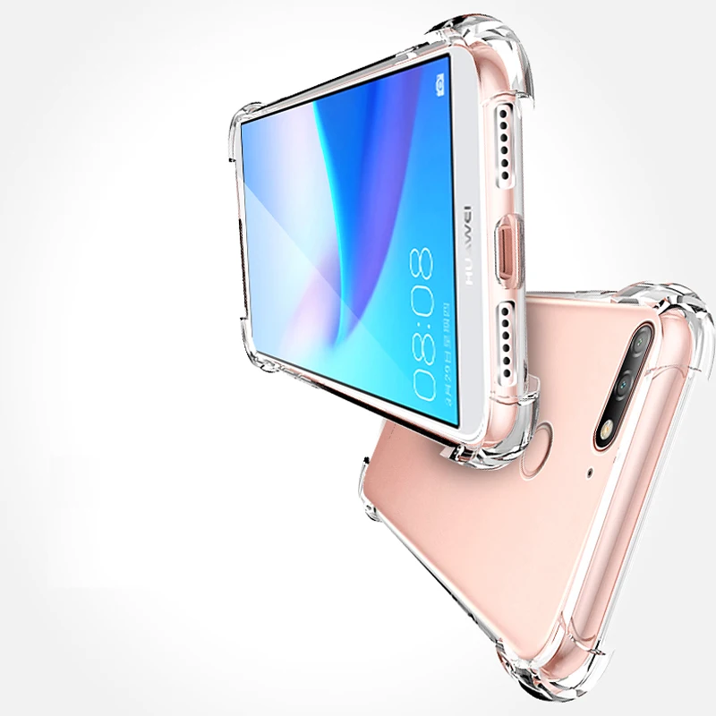 YUETUO 5,7 дюймов прозрачный чехол на заднюю панель телефона, чехол для huawei honor 7a pro y6 prime 7 силиконовые аксессуары a