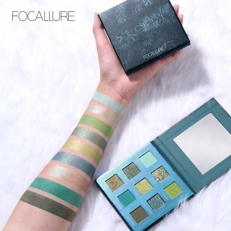 Палитра теней FOCALLURE 4 цвета Новые Зеленые тени для век легко носить