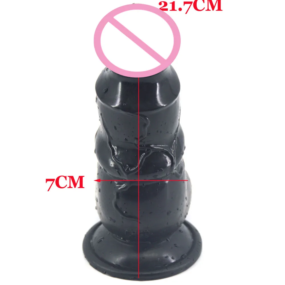 Реалистичный толстый фаллоимитатор на присоске Черный Супер огромный конский