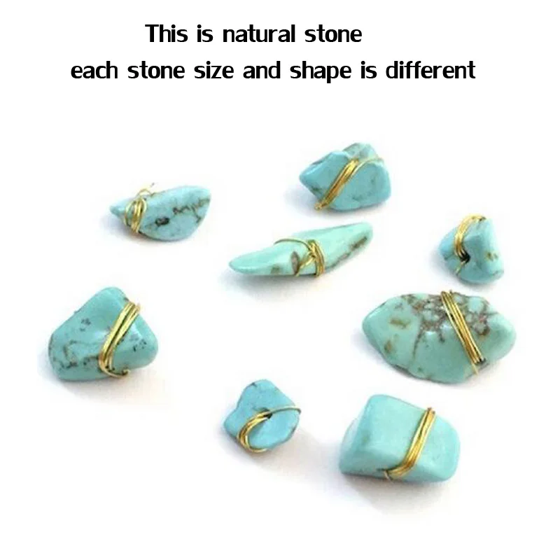 10 _ Последняя мода медный проводной натуральный камень украшения для дизайна