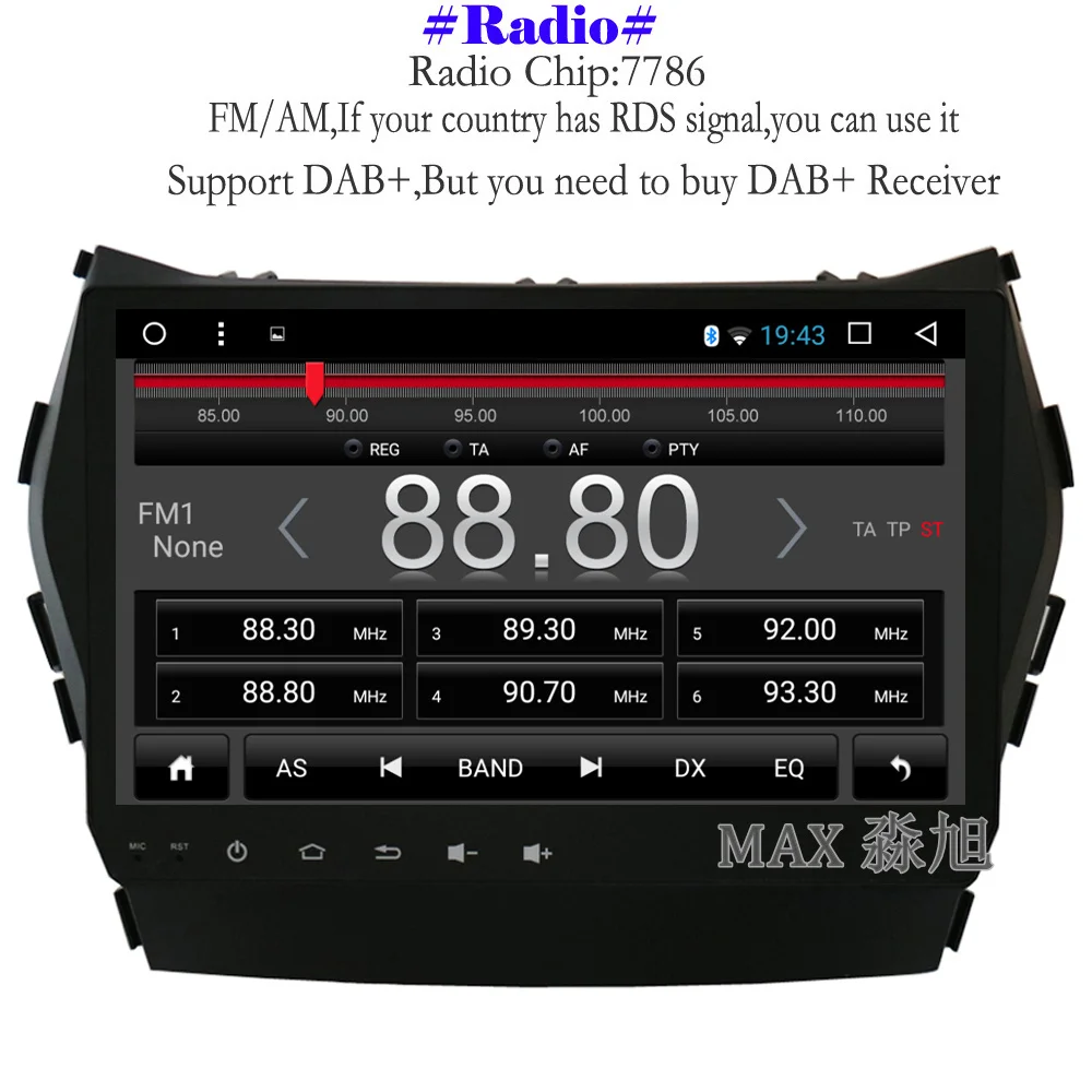 MAX Android 8.1.0 автомобильный DVD для Hyundai IX45 Santa fe 2013 2014 2015 радио GPS навигационная система