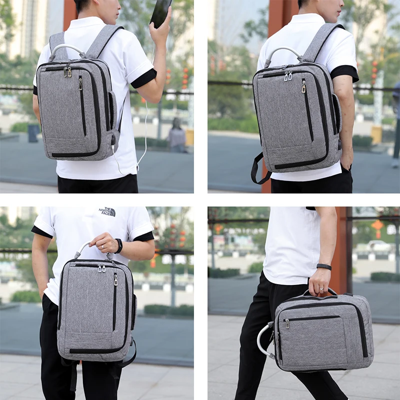 Men Backpack 15.6-inch Laptop Bag Large Capacity Multi-layer USB Charging Waterproof Business Leisure Travel Youth Backpack