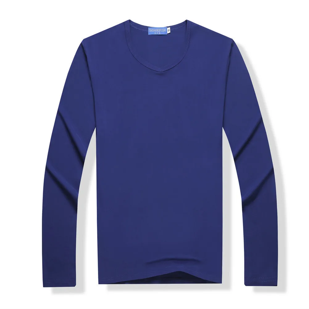 Mens Long Sleeves Fitness T Shirt Male Cotton Workout Clothing Tops Sport Breathable Running shirts | Спорт и развлечения