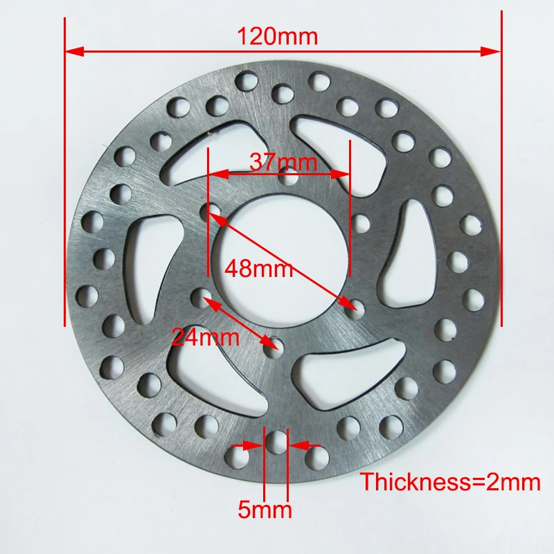 

Disc Brake Plate 120mm 37mm with 6 Mounting Hole for Electric Scooter e-Bike