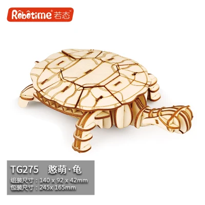 Robotime деревянная 3D модель здания игрушка сборка головоломка украшение дома животное лев панда обезьяна Сова лошадь, волк подарок на день рождения 1 шт - Цвет: style 7