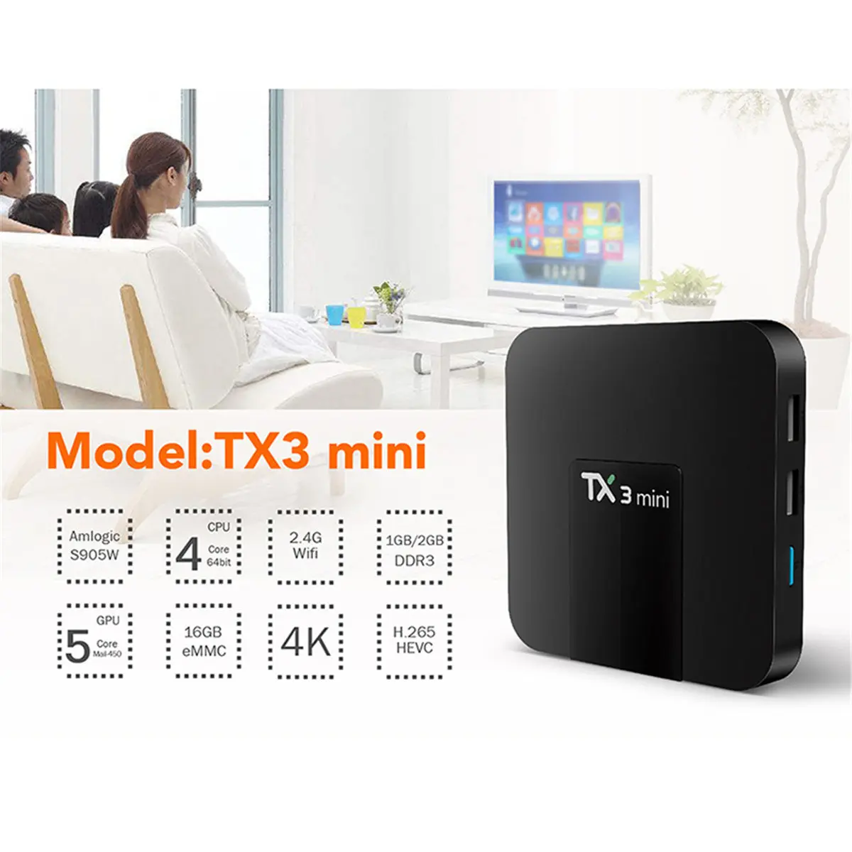 10 шт./лот Tanix TX3 Mini L Android 7 1 TV Box Amlogic S905W ГБ 8 ГБ/2 16 2 4G WiFi|ТВ-приставки и медиаплееры| |