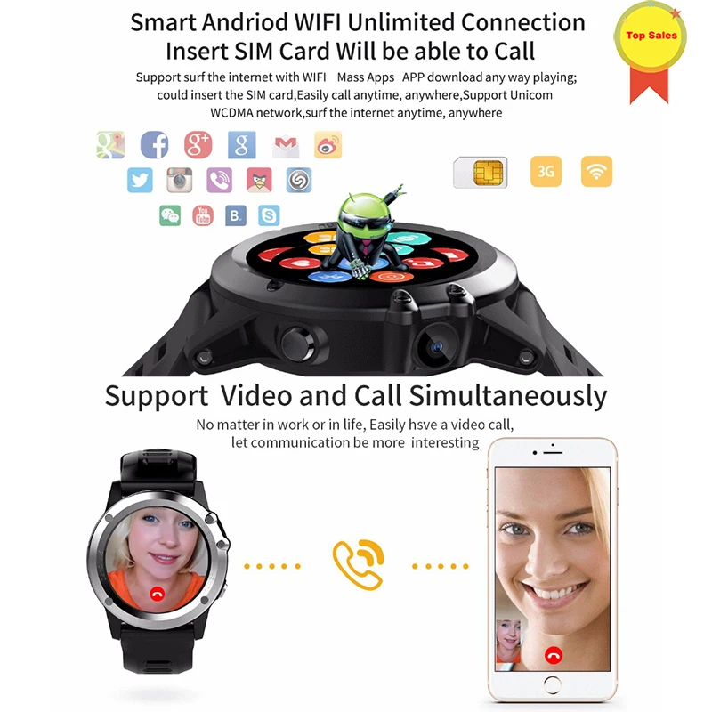 

smart GPS watch MTK6572 Wifi Camera Android Smart 3G Watch IP68 Waterproof Heart Rate Monitor Smartwatch 4GB 512MB for IOS Phone