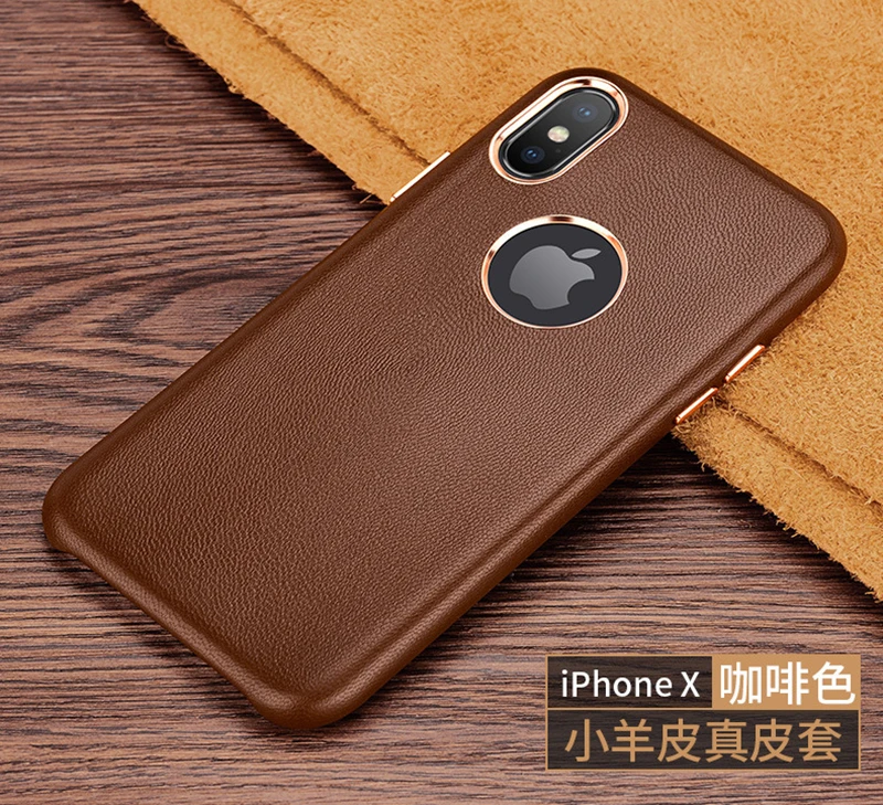 Роскошный кожаный чехол для iphone x, xr, xsmax, мужской, винтажный, деловой, противоударный, настоящая кожа, задняя крышка для iphone 6, 7, 8 plus, чехол с логотипом