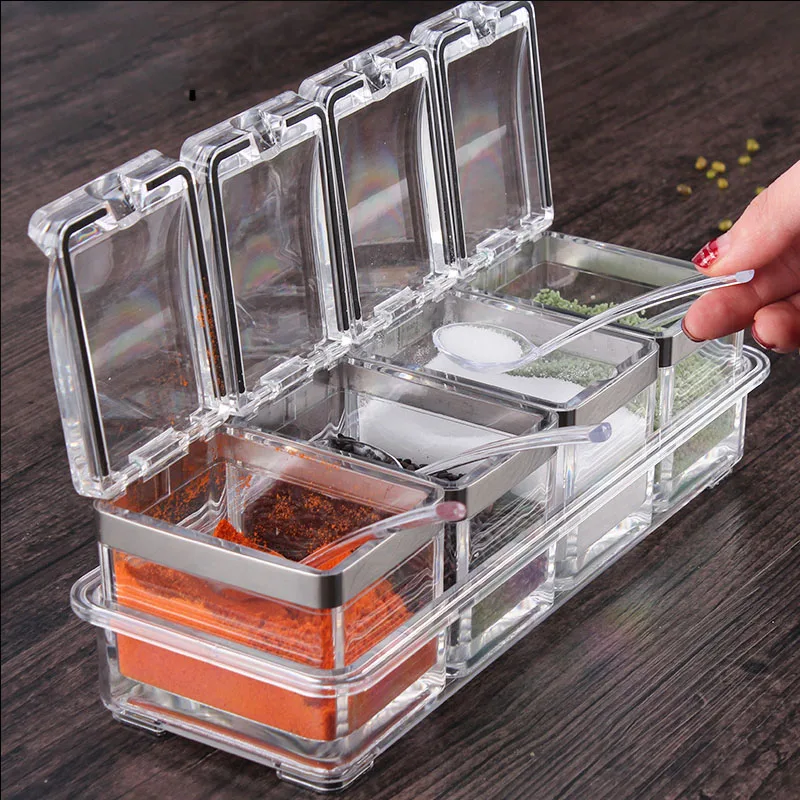 Контейнер для специй Continental cruet набор акриловых приправ из оргстекла кухни|seasoning
