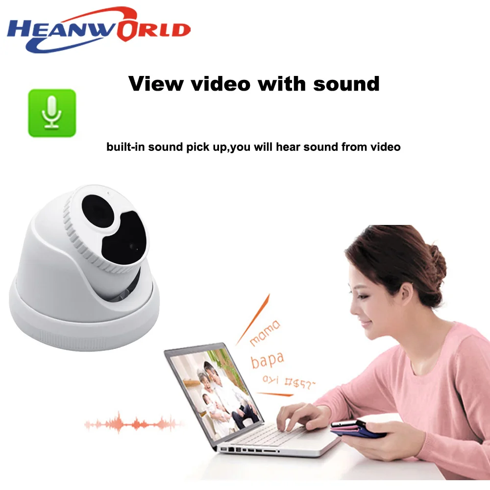 IP-камера Heanworld HD 3 Мп 5 купольная с микрофоном и функцией ночного видения |