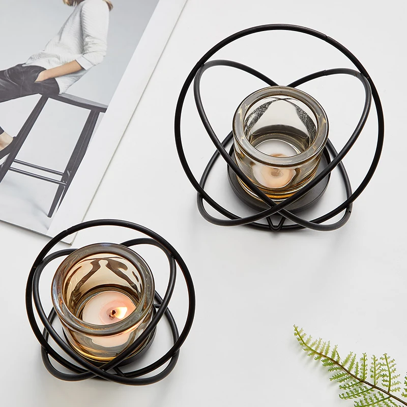 Скандинавские Свадебные реквизиты из кованого железа романтический светильник