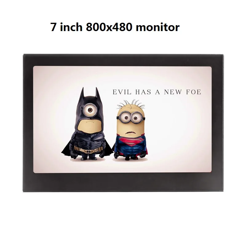 800x480 7 дюймов ЖК-дисплей Full HD 1024x600 Портативный Дисплей для PS3/xbox ПК Камера видоискатели AV Вход/VGA/HDMI/BNC черный металлический монитор в корпусе - Цвет: 800x480