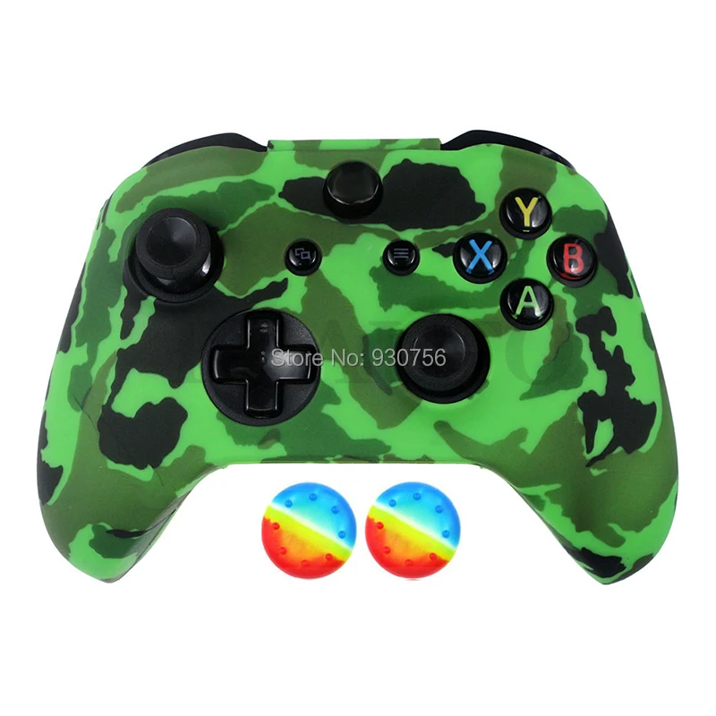 Камуфляж силиконовой резины чехол Крышка для кожи Xbox One S X контроллер |