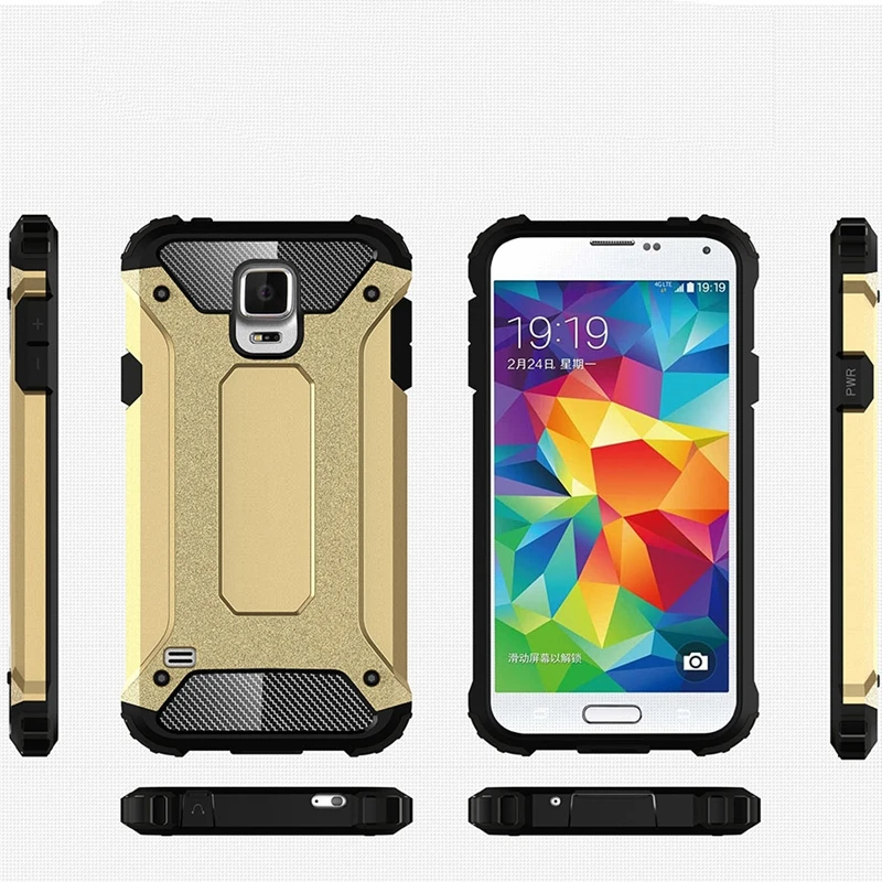 Чехол для телефона Samsung Galaxy S5 Мягкий силиконовый + PC задняя крышка Neo чехол Funda I9600