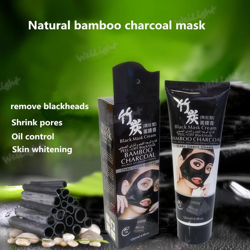120ml Suction Black Mask Facial Fast Blackhead Remover Peeling Acne Treatments Peel off black mask cream | Красота и здоровье