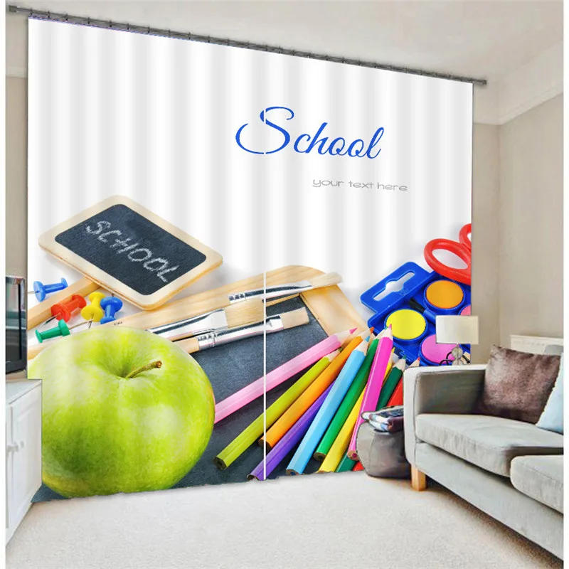 

Curtains Luxury Blackout 3D Window Curtains For Living Room office Bedroom Drapes Cortinas Rideaux Color pencil pillowcase