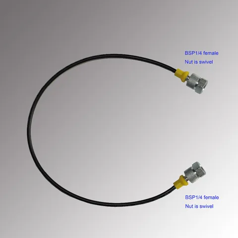 0,5 м до 6 м BSP1/4-BSP1/4 60MPa/9000PSI испытательный шланг гидравлического давления, мини-шланг, испытательная муфта,