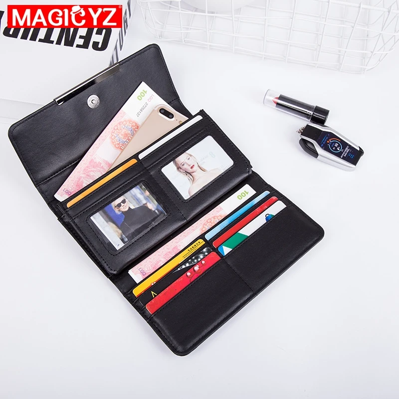 Складной светящийся кошелек MAGICYZ для женщин Роскошный дизайнерский удлиненный