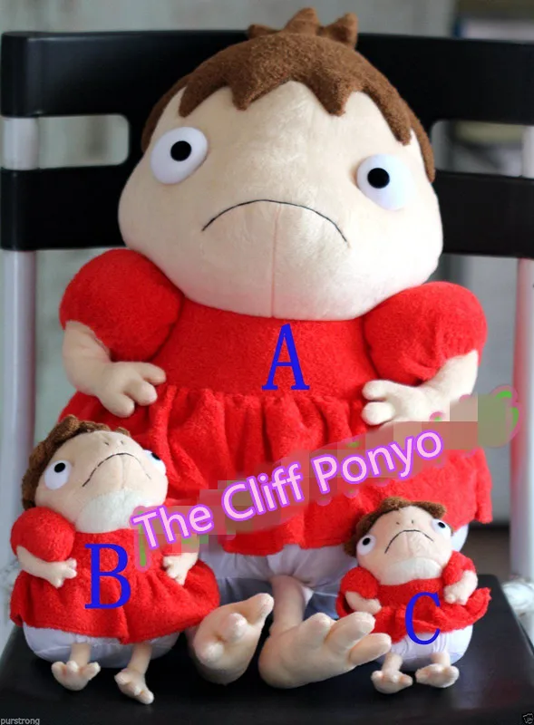 Кукла Ponyo на скале принцесса понё Мягкая Подлинная плюшевая игрушка студийная