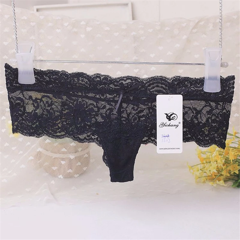 2 шт./лот кружевные стринги женские прозрачные трусики с низкой посадкой