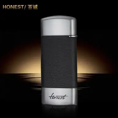 Тонкая ультратонкая шлифовальная круглая Зажигалка для прямого огня Honest Qing Yu 2