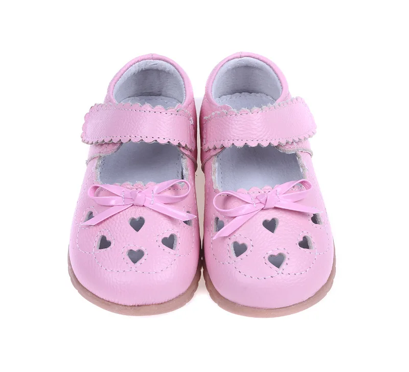 2017 летняя детская обувь из натуральной кожи для девочек принцессы с бантом в