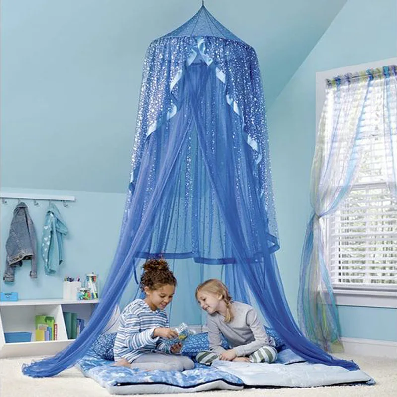 

Children New Ice Fantasy Dream Tent Baby Girls Princess Wave Lace Mosquito Net Baby Girl Room Decoration Newborn Bed Tent Kids