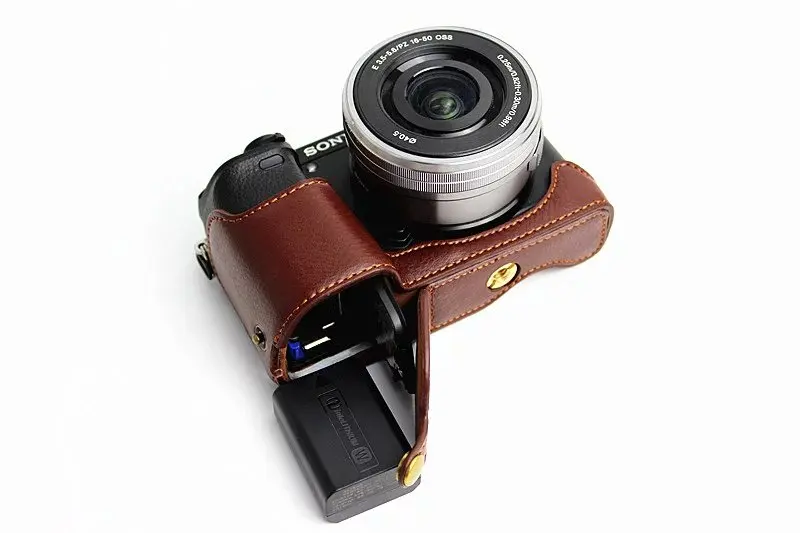 Чехол из натуральной кожи для камеры Sony A6000 A6300 защитный чехол камеры|camera case bag|bag