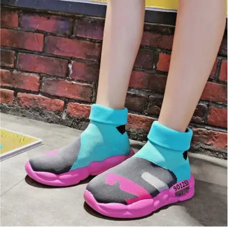 Летняя женская обувь в стиле Харадзюку фирменные носки для девочек кроссовки на