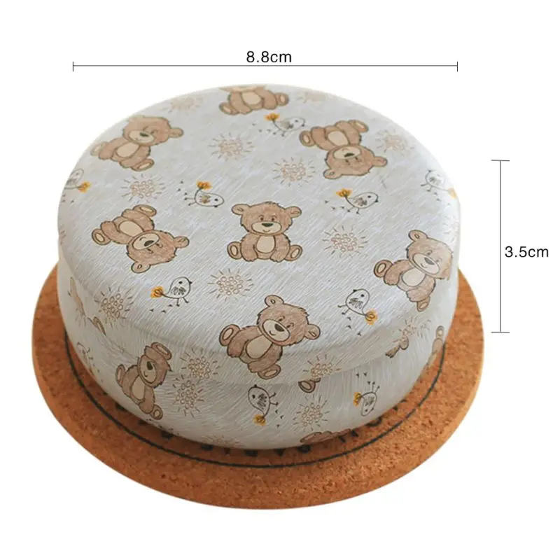 

Durable Tools Portable Round Tea Sugar Coffee Coin Storage Box Tin Box Kitchen Flower Drawing Style Gift 7 Colors