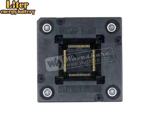 QFP64 TQFP64 LQFP64 PQFP64 OTQ 64 0.4 01 Enplas QFP IC тестовая сгорающая розетка 0 4 мм