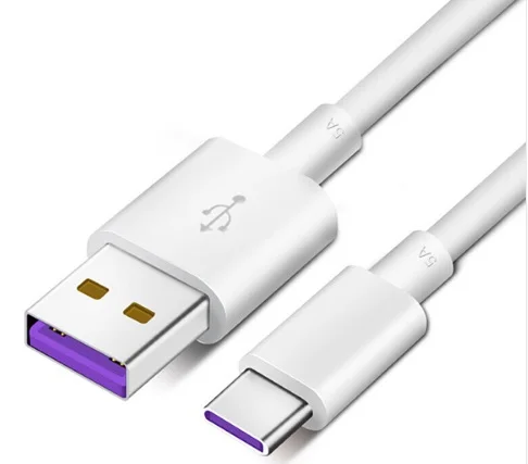 Huawei 5A TypeC huawei type C кабель 5A Супер USB кабель для передачи данных фиолетовая линия(белый) высокая сила тока Быстрая зарядка многослойная безопасность - Цвет: Huawei 5A TypeC