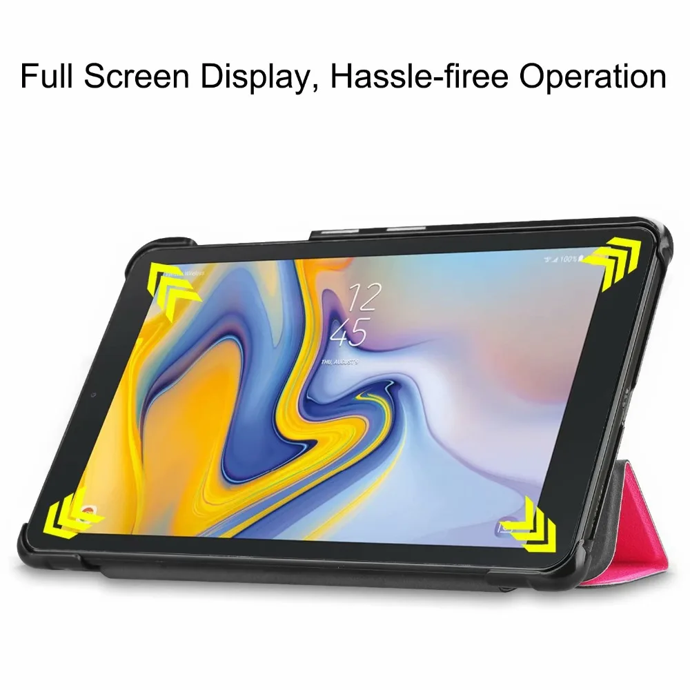 Чехол для Samsung Galaxy Tab A 8 0 2018 T387 Магнитный чехол из искусственной кожи с Умной