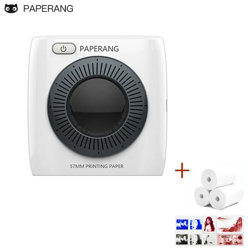 PAPERANG P2 карманный портативный принтер с Bluetooth телефон фото беспроводное соединение HD Термопринтер для печати этикеток 3 рулона Тепловой Бумаги