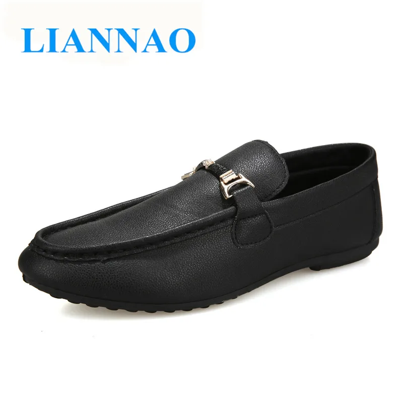 Мужская повседневная обувь кожаные мокасины лоферы модная удобная Chaussures мужские
