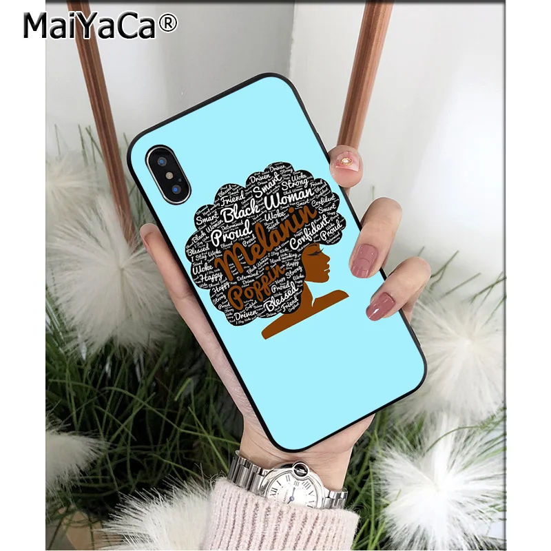 MaiYaCa Африканский афро Черный Девушка меланин поппин ТПУ мягкий чехол для