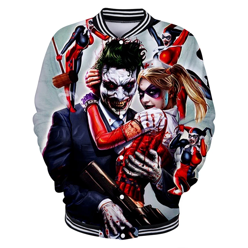 Забавная бейсбольная куртка Haha Joker с 3d принтом модная мужская и женская толстовка