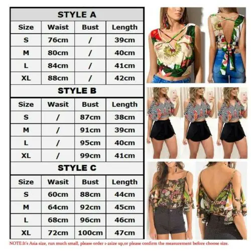 Женский топ без рукавов с оборками открытой спиной и цветочным принтом баской