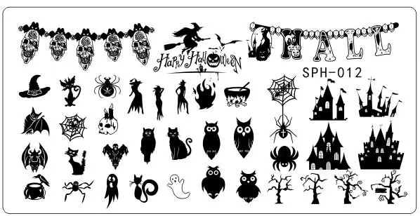 8 шт. Новый Хорошее качество прямоугольник штамп шаблон ногтей Таблички