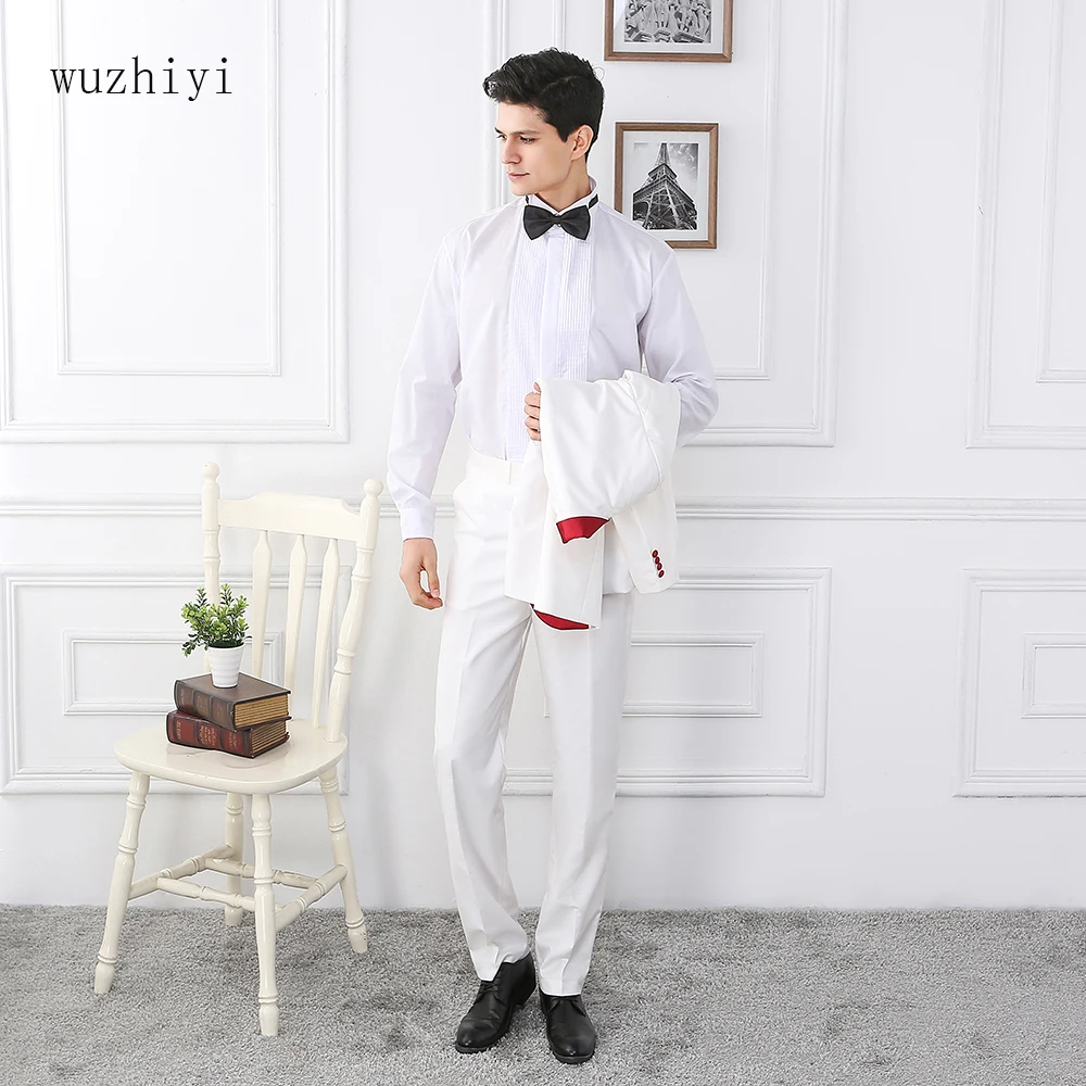 Мужской Блейзер wuzhiyi официальный облегающий ternos casamento 2 предмета пиджак + штаны
