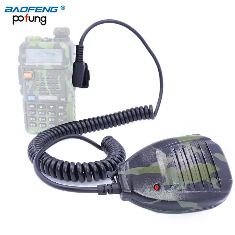 Камуфляжный микрофон Baofeng для рации UV-5R UV-5RA/B/C/D/E UV-3RPlus BF-888S двухстороннее радио |