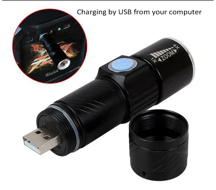 2 шт. оригинальный светильник вспышка 3 режима USB СВЕТОДИОДНЫЙ перезаряжаемый