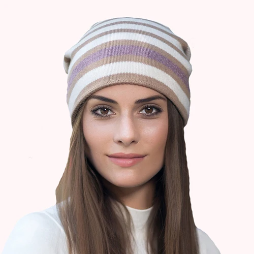 Женская зимняя вязаная шапка из шерсти, женская модная шапка Skullies, Повседневная Уличная маска, Лыжные шапки, теплые шапки для девочек - Цвет: color 5