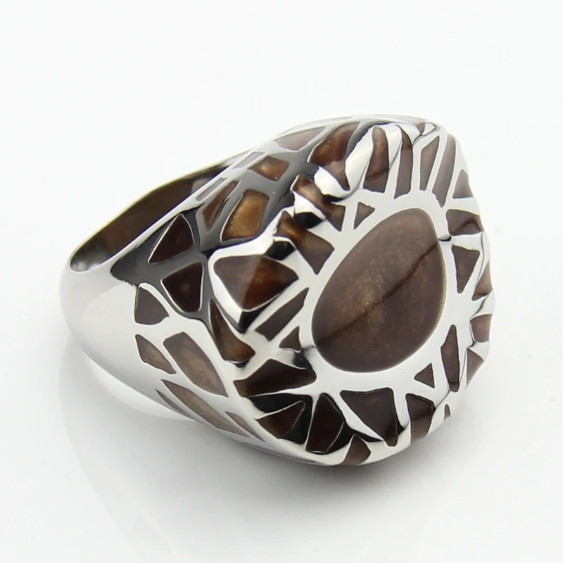 Новое поступление модное мужское или женское большое кольцо LYCOON из нержавеющей