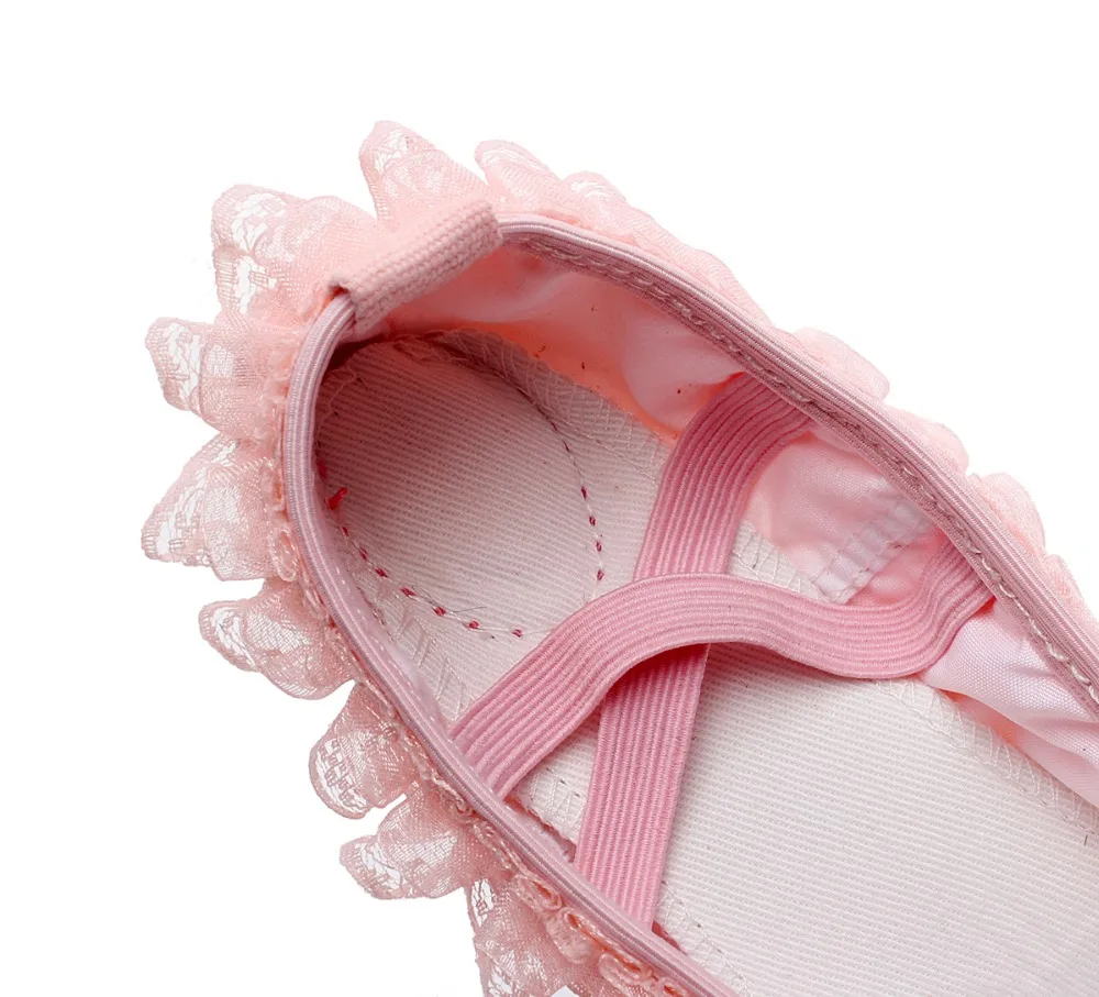 Балетная танцевальная обувь для девочек детская кожаная на мягкой подошве