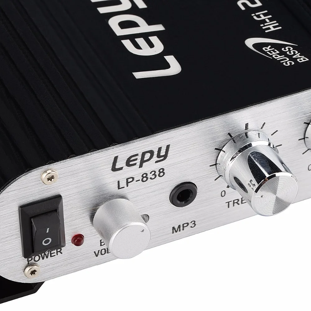 Lepy LP 838 мини Hi Fi 2 1 Автомобиль 3 канала разъем Усилитель сабвуфер MP3 MP4 Стерео Плеер